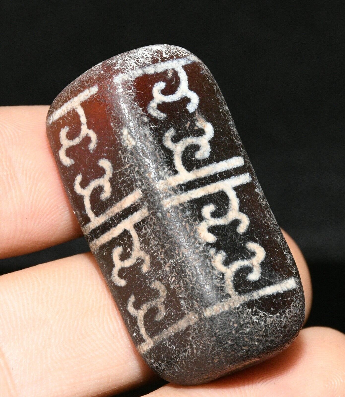 1.5” Rare Chinese Old Agate Onyx Carved Feng Shui Exorcize Amulet Pendant