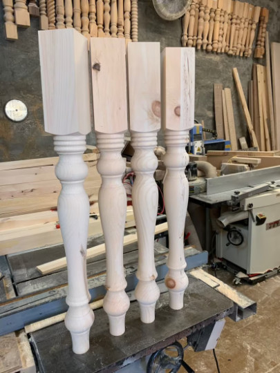 35″inches Solid Knotty pine dining Table Legs