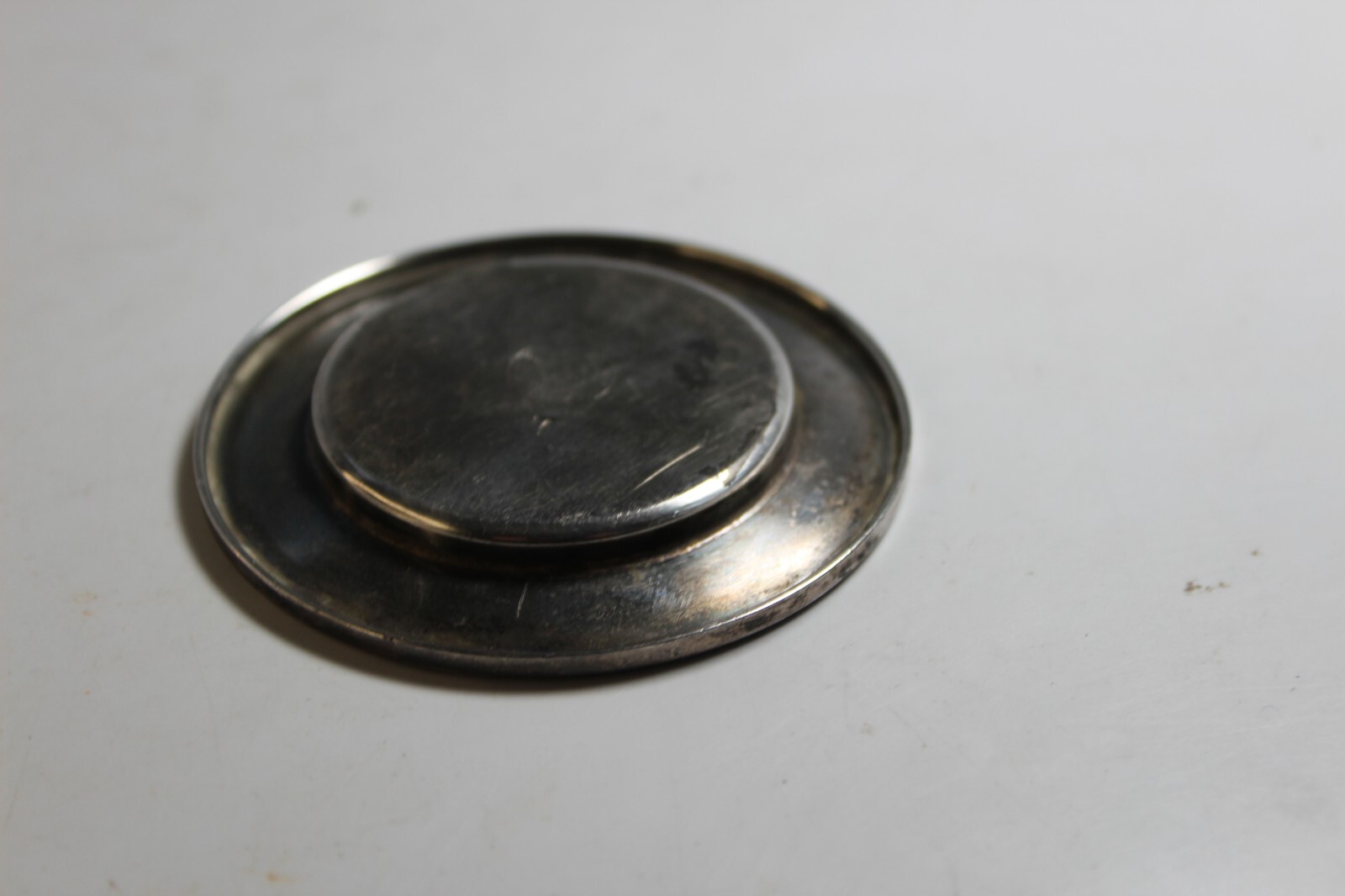 Antique Victorian E G Webster Silver Plate 2.75″ Minatare Tray or Pin Dish Bird
