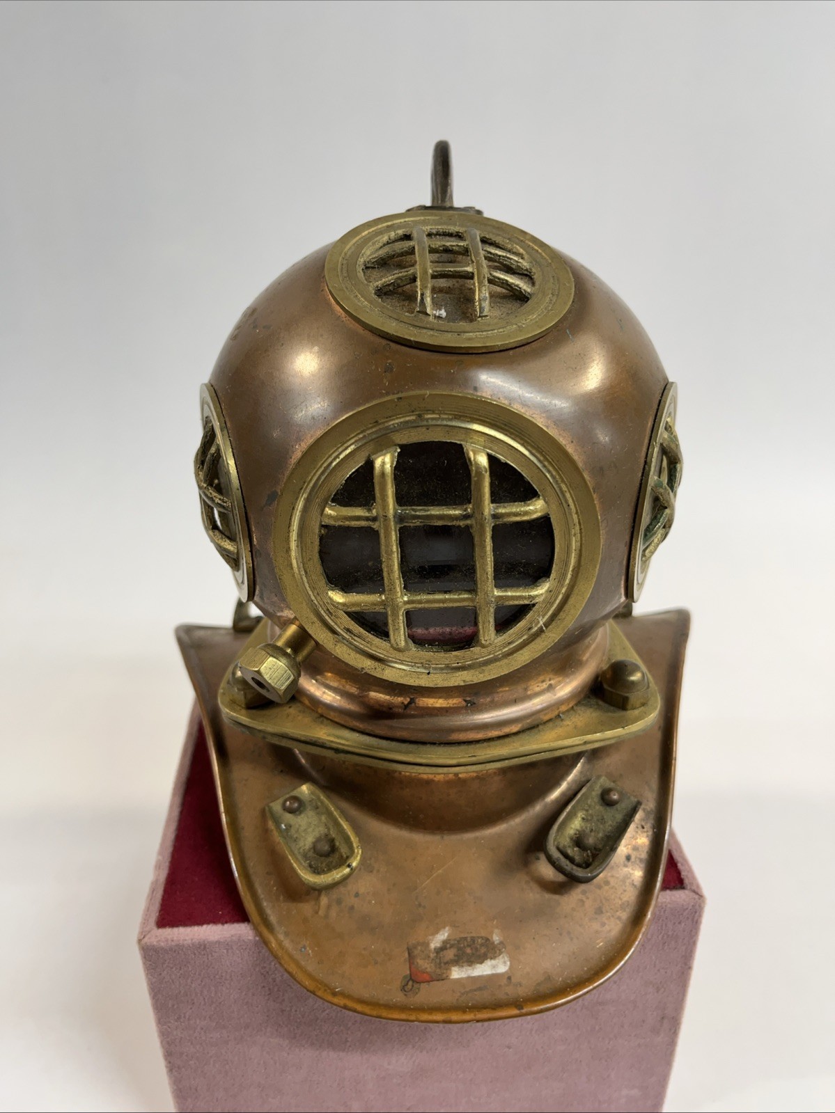 Vintage Copper And Brass Nautical Dive Mask Lamp