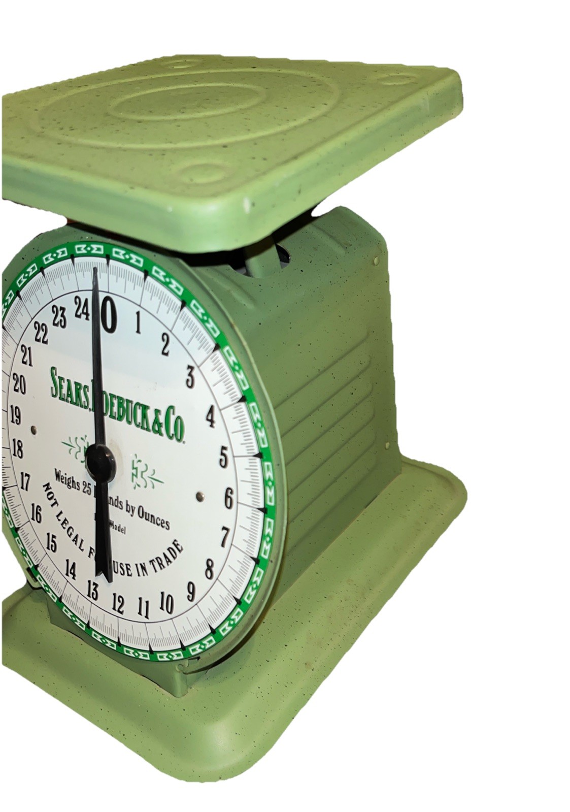 Sears, Roebuck & Co. 1906 Model Weighs 25 Pounds by Ounces Scale Green F1