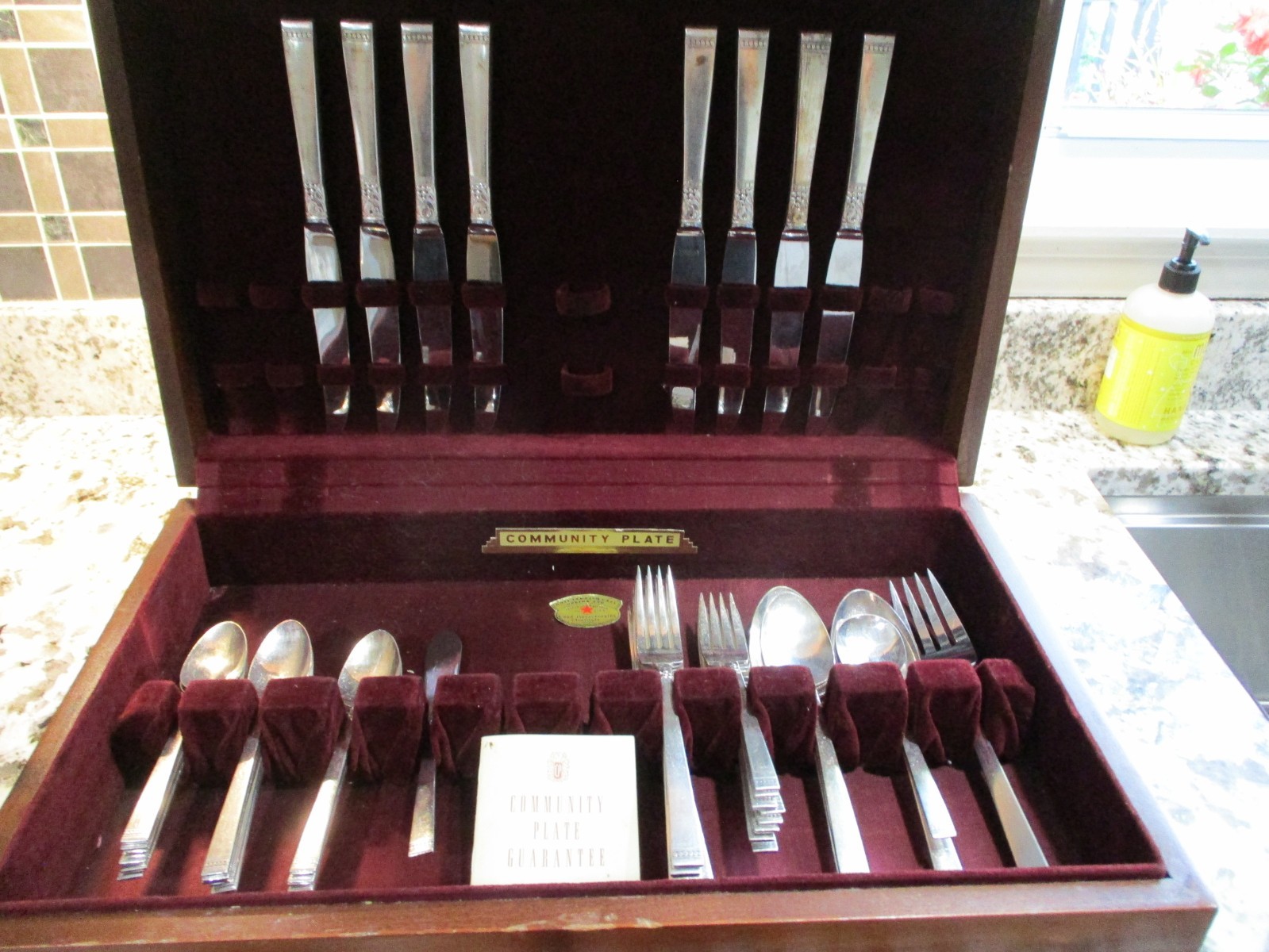 Vintage Oneida Community Silverplate, Forever Pattern, 47 pcs, V good condition