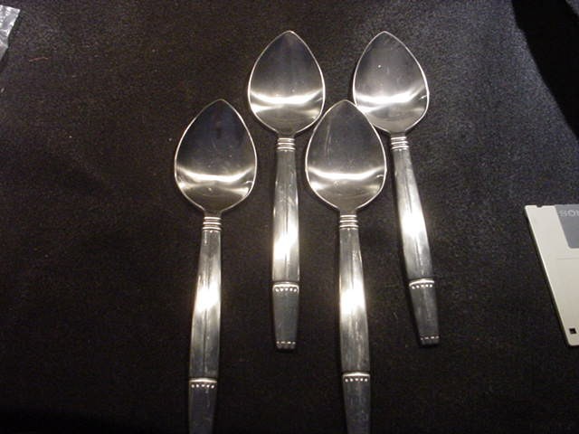 Vintage Lunt Lisa Jenks serving spoons-Saturn pattern