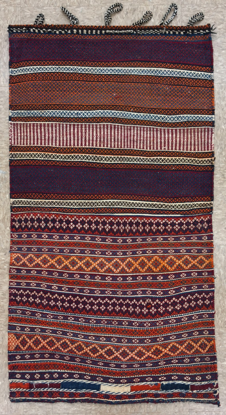 Vintage Qashqai Kilim 3×5 Wool Tribal Handwoven Flatweave Area Rug