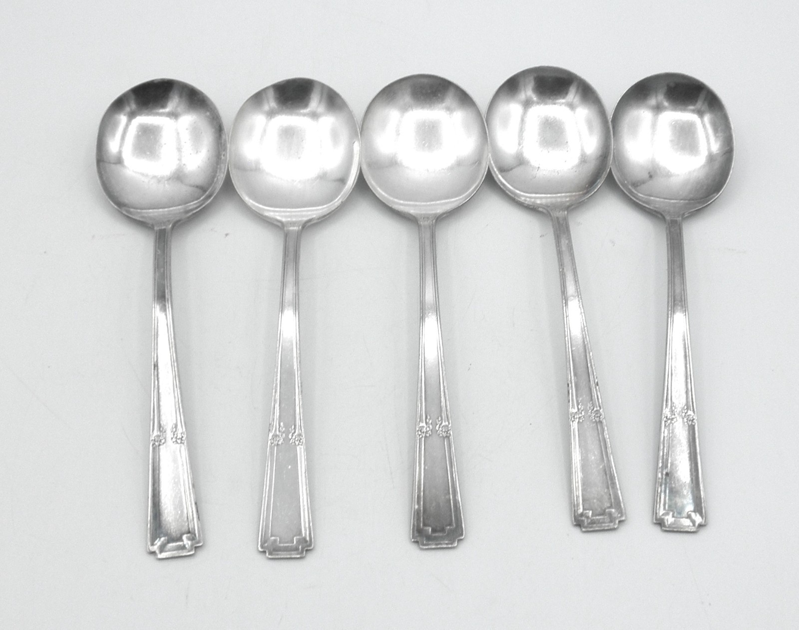 Lady Frances (Silverplate, 1925) by Associated Silver Cream Soup Spoon Set of 5