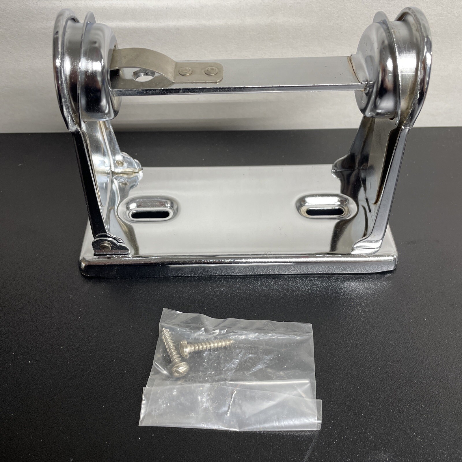 Vintage Chrome Toilet Paper Holder Industrial Old Continental Manufacturing Co.