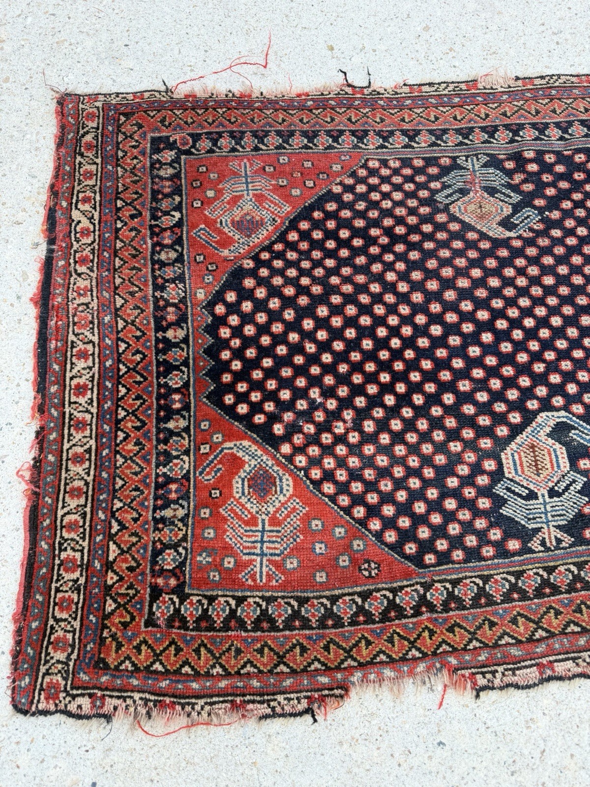 Antique Tribal Mafrash Panel Oriental Rug