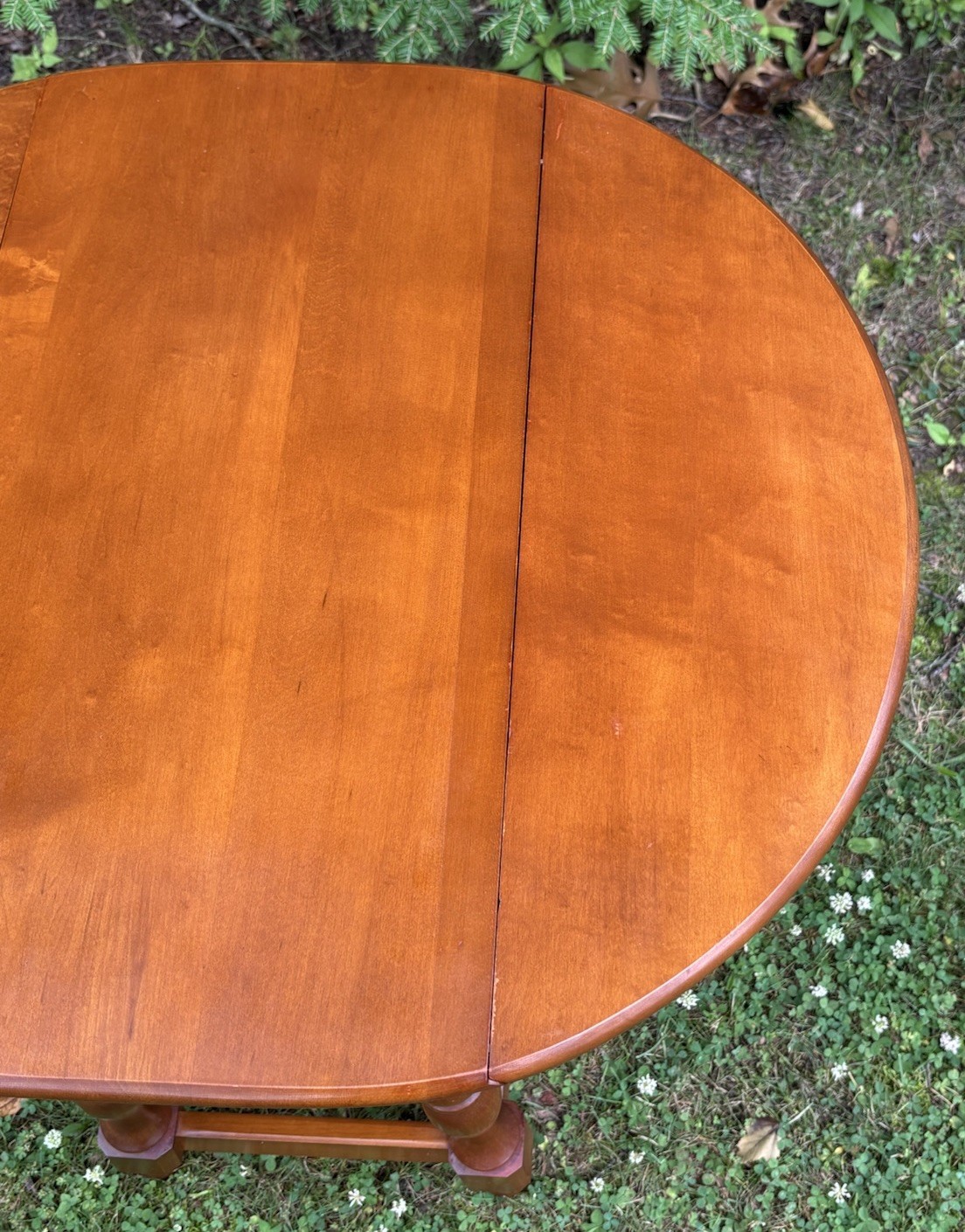 Vintage 1972 Athens Table Co Solid Cherry or Maple Drop Leaf Butterfly Table