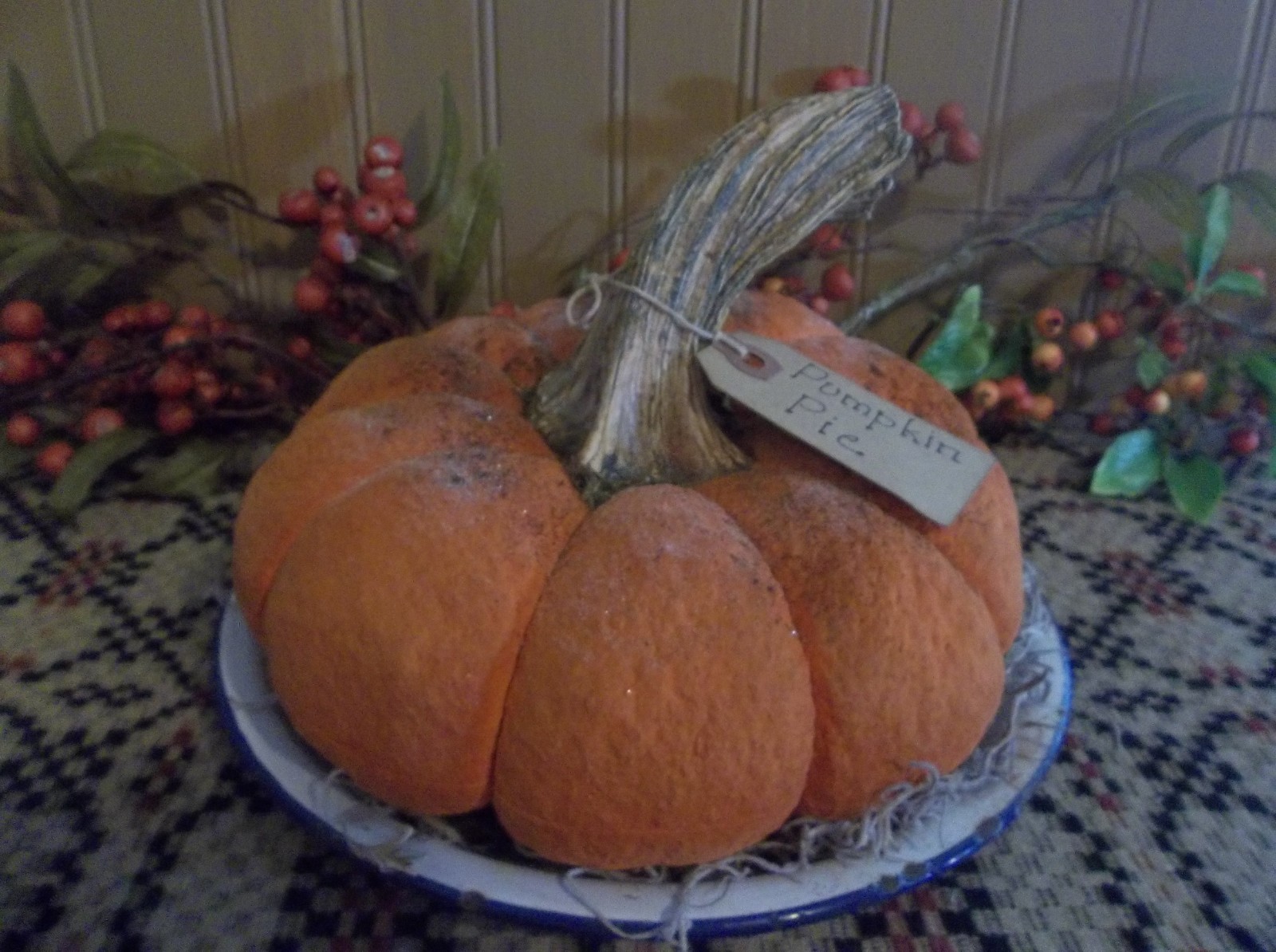 Primitive Handmade “Pumpkin Pie” – Fall/Harvest/Thanksgiving