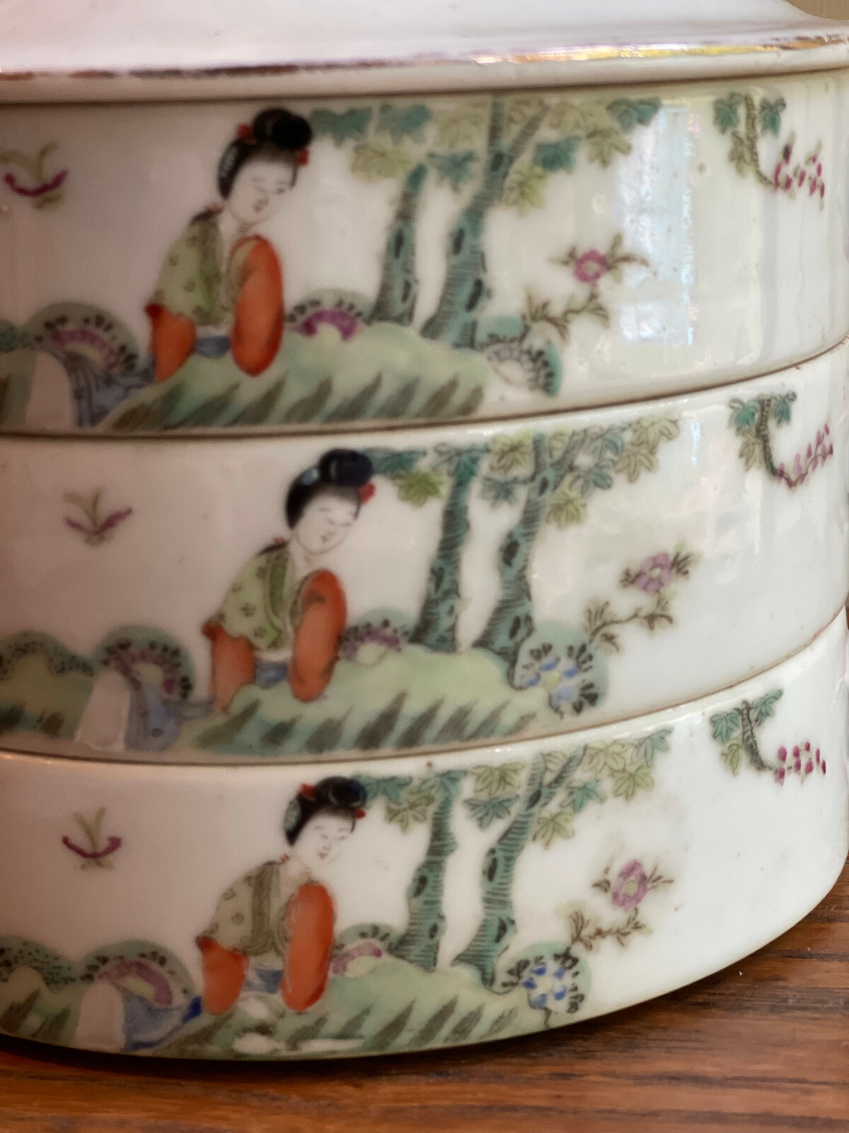 Antique Chinese Stacking Rice boxes (3 layers) Late Qing/Republic period
