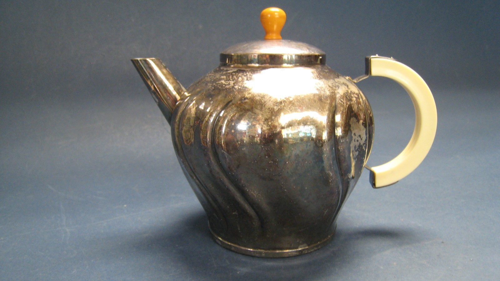 Vintage Primans Art Deco Tea Pot Kettle Scandinavian Silver Plate