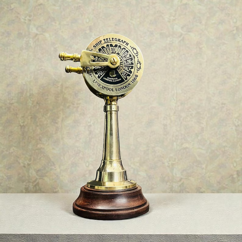 Nautical Engine Order Telegraph Brass Ship Replica Vintage Decor Gift