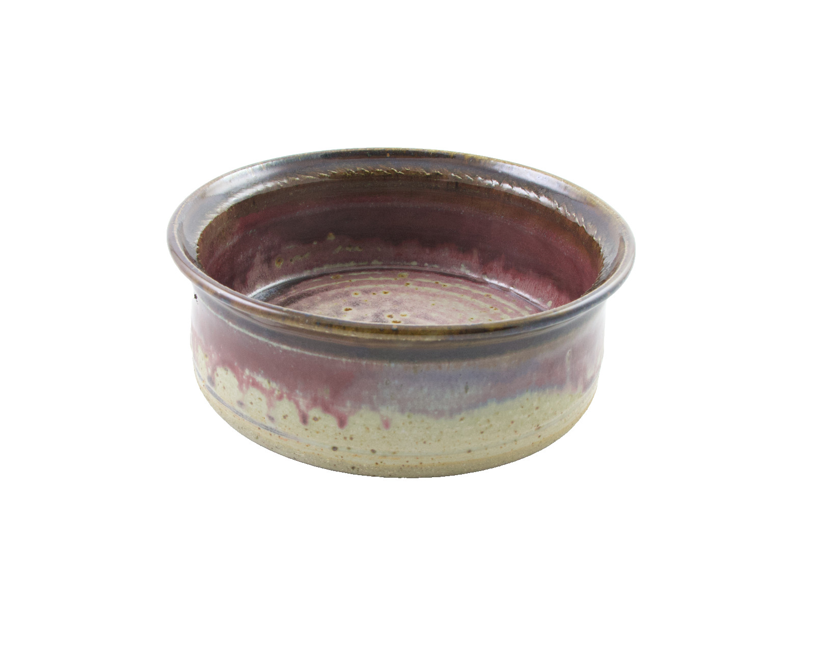 Nichols Pottery North Carolina Drip Glaze Stoneware Bowl