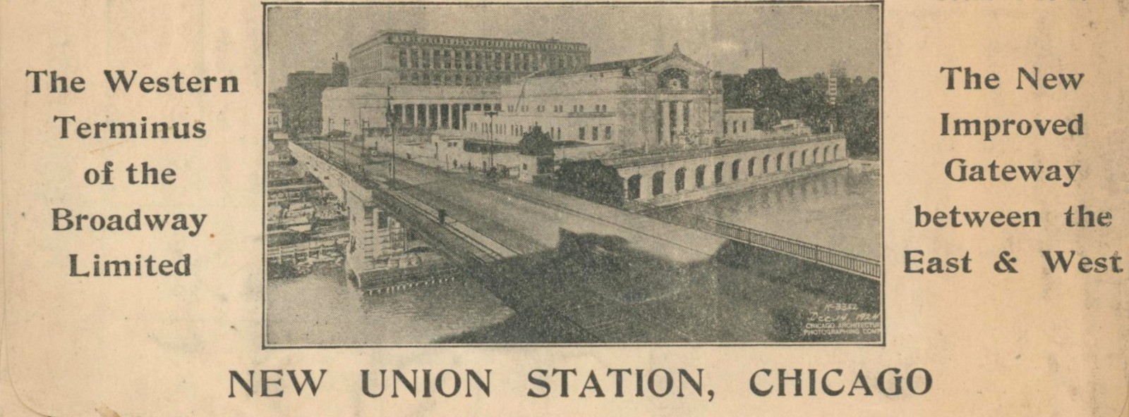 1927 PRR Pennsylvania Railroad Chicago Union Station Broadway Limited Train Lot