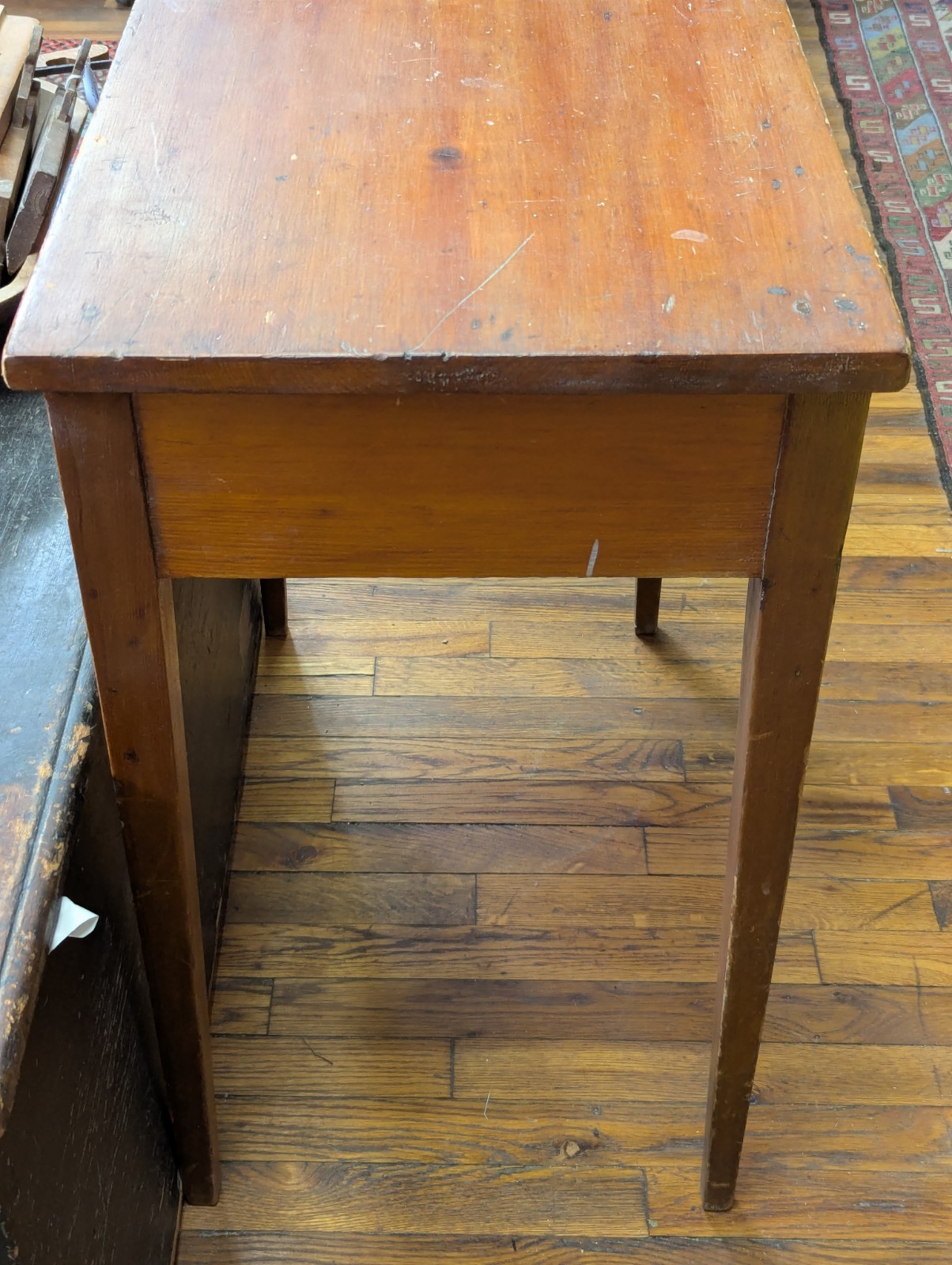 C. 1825 Yellow And White Pine Table Lower Delaware