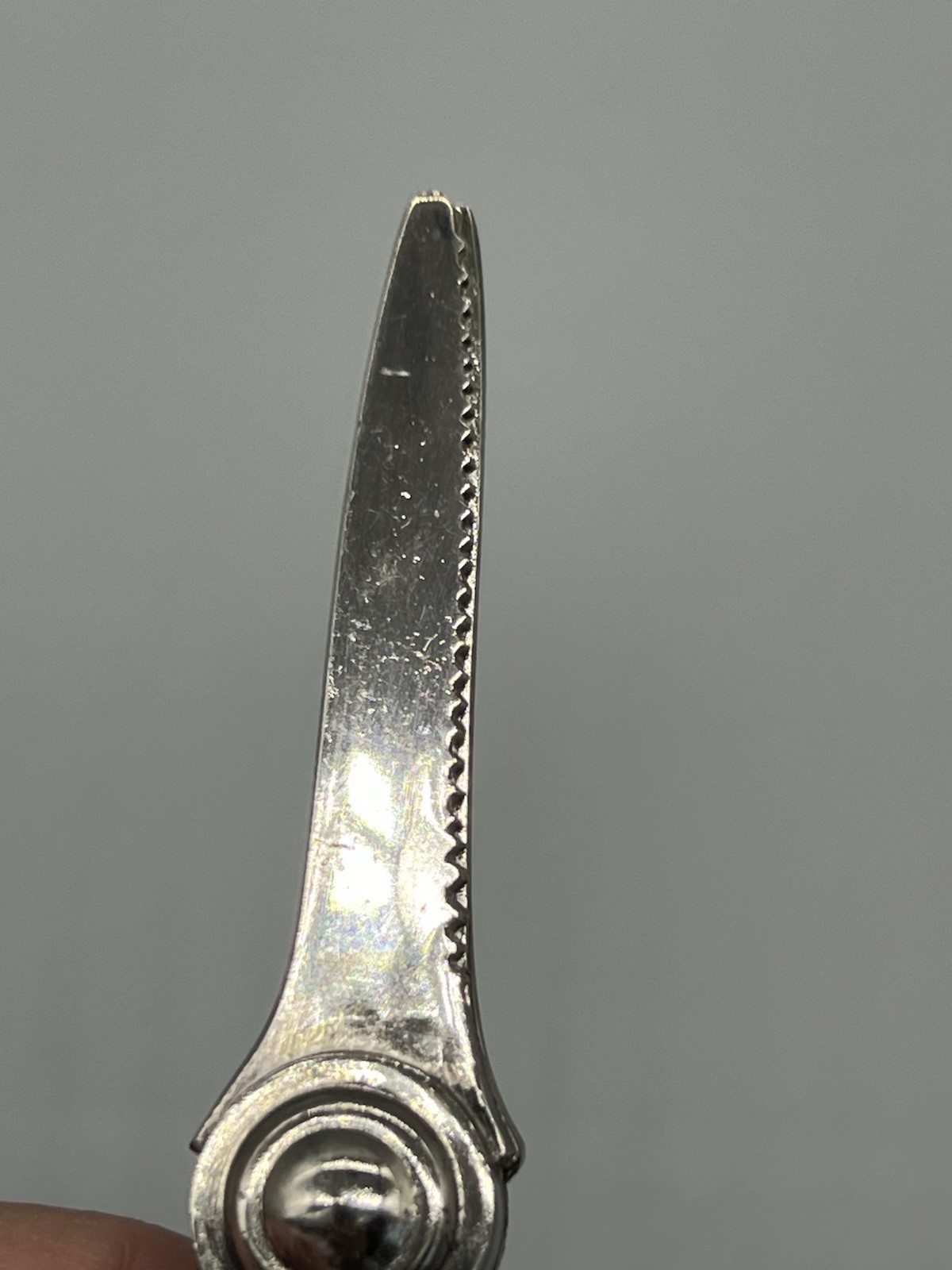 VTG Ornate Silver Plated Grape Shears/Fruit Scissors Fox & Grapevine Motif