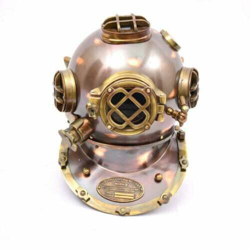 halloween Diving Helmet US Navy Mark V Antique Deep Sea Maritime Scuba 18″ style