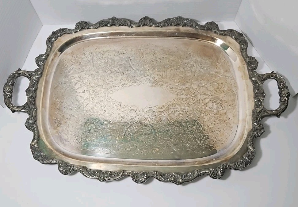 Vintage EPCA Old English Silverplate By Poole 23.5 X 15.5
