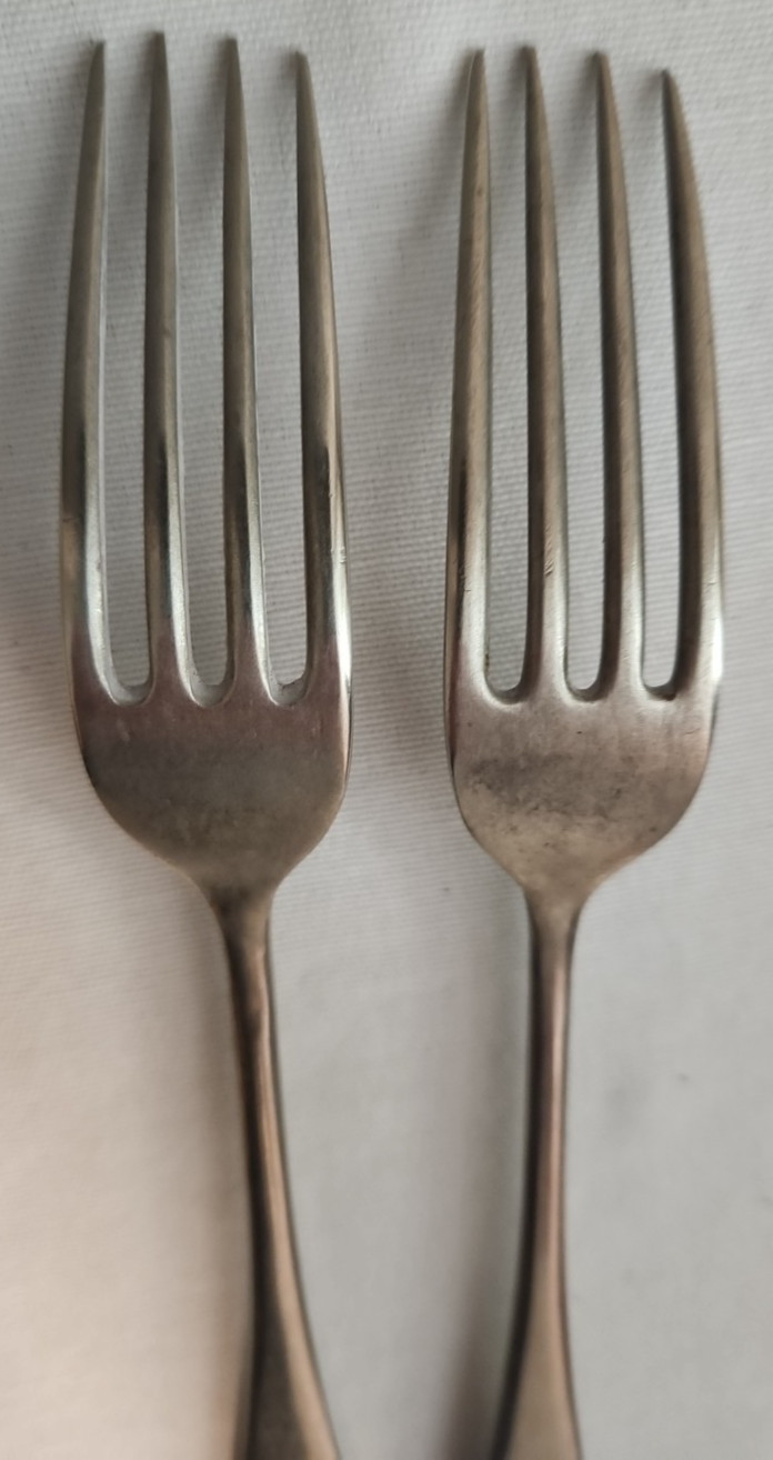 2 – Late 1800’s -Harrison Bros. & Howson Alpha Plate Serving Forks – Sheffield