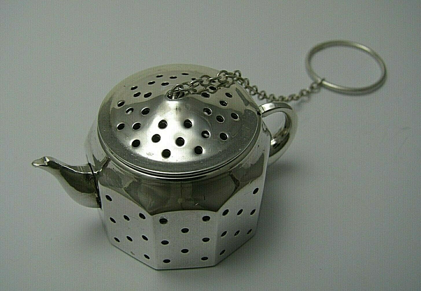 AMCRAFT STERLING SILVER TEA INFUSER Teapot TEA STRAINER Attleboro MA1960s NoMono