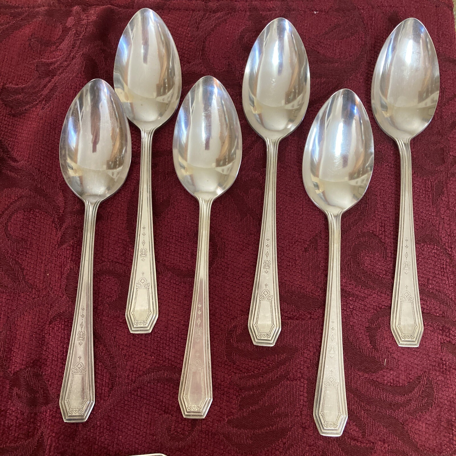 S.E.B. (Samuel E. Bernstein) 6 Silver Plated Place Settings -25 Pieces, 1903