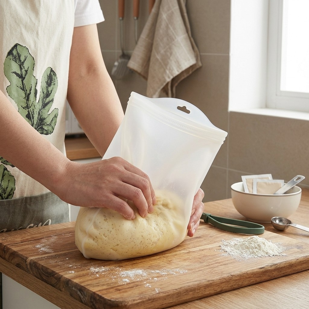 3Pcs Reusable Silicone Dough Bags, 31x21cm Non-Stick Bread Kneading Tools