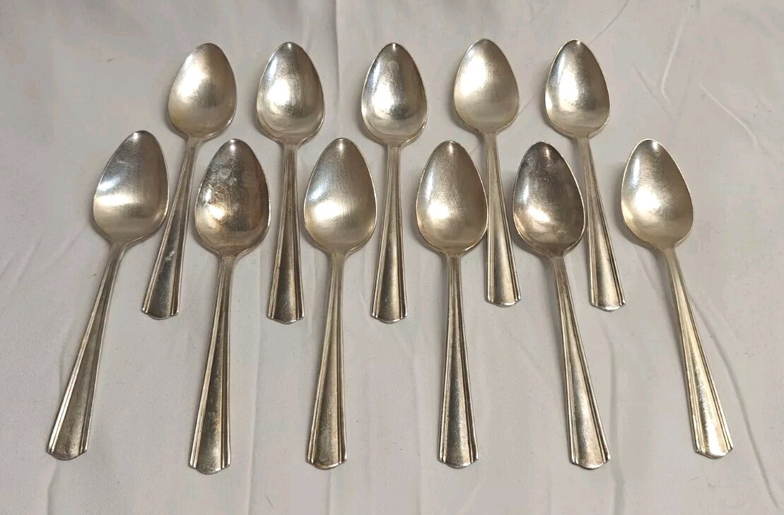 Vtg Victors Co. 11 Piece Set Of Spoons, A1+overlay IS 6″