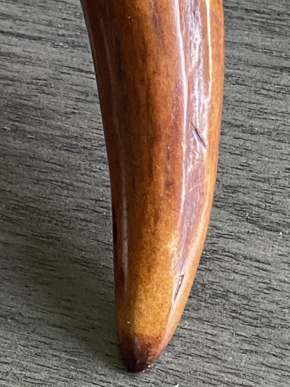 1894 Francis Charles? Sheffield Fish Knife Sterling Silver Ferrule Antler Blade