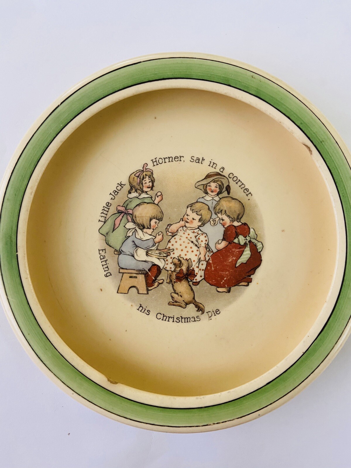 Pre 1915 Little Jack Horner Baby Bowl – Vintage – Americana –