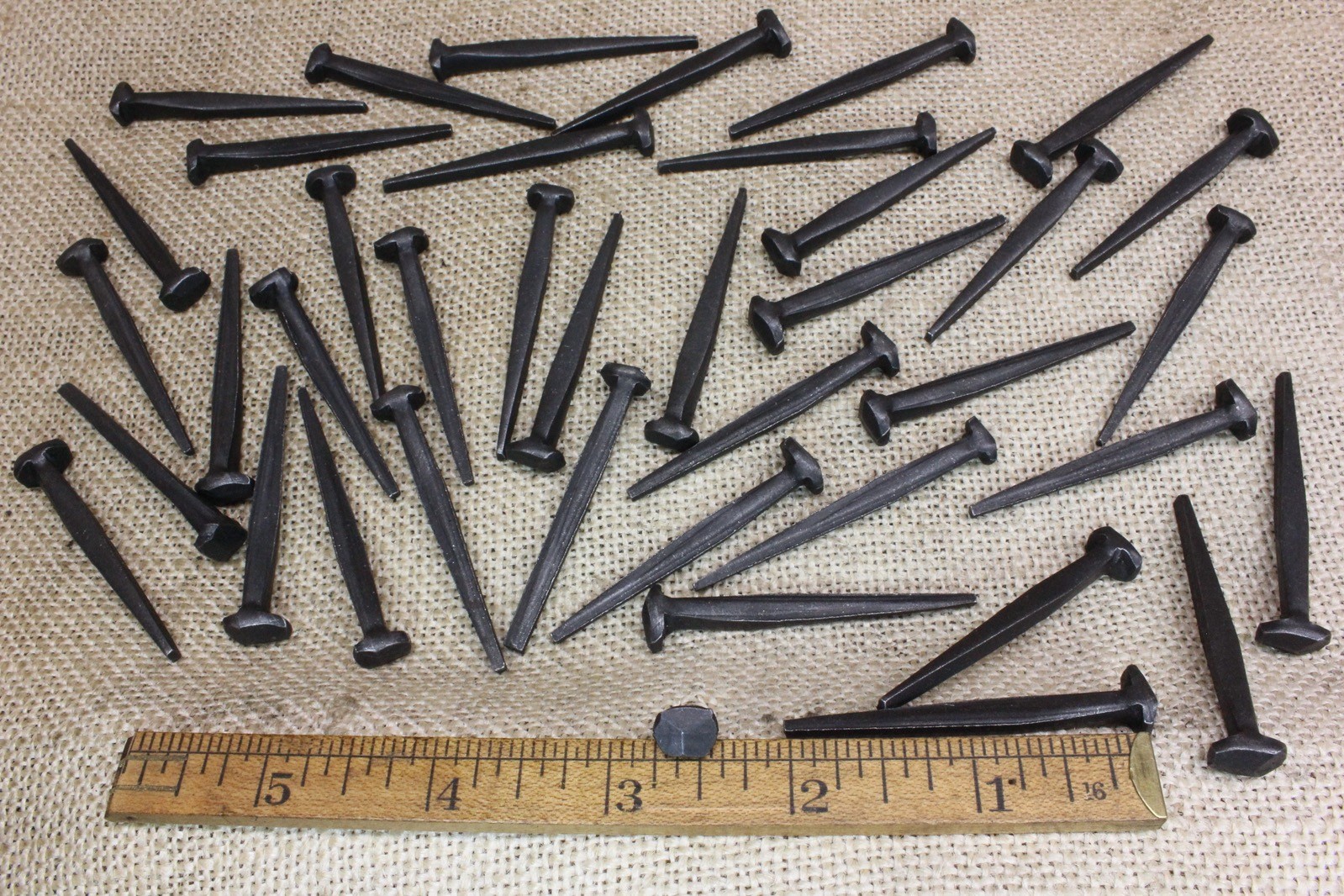 2″ Rosehead 100 Nails Antique Square Wrought Iron Vintage Rustic Decorative