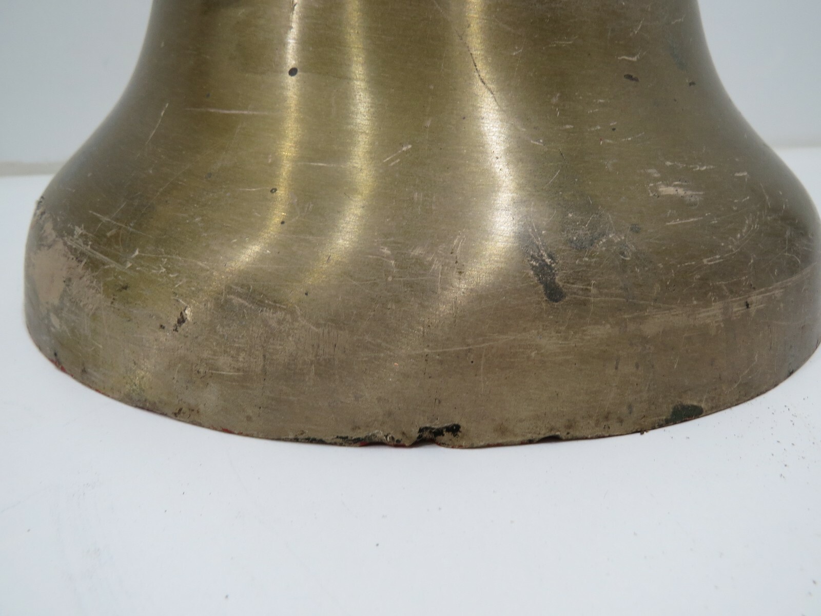 HUGE 12 INCH BRONZE BELL SHIP TUG NAVY 38 POUNDS (31B344A)