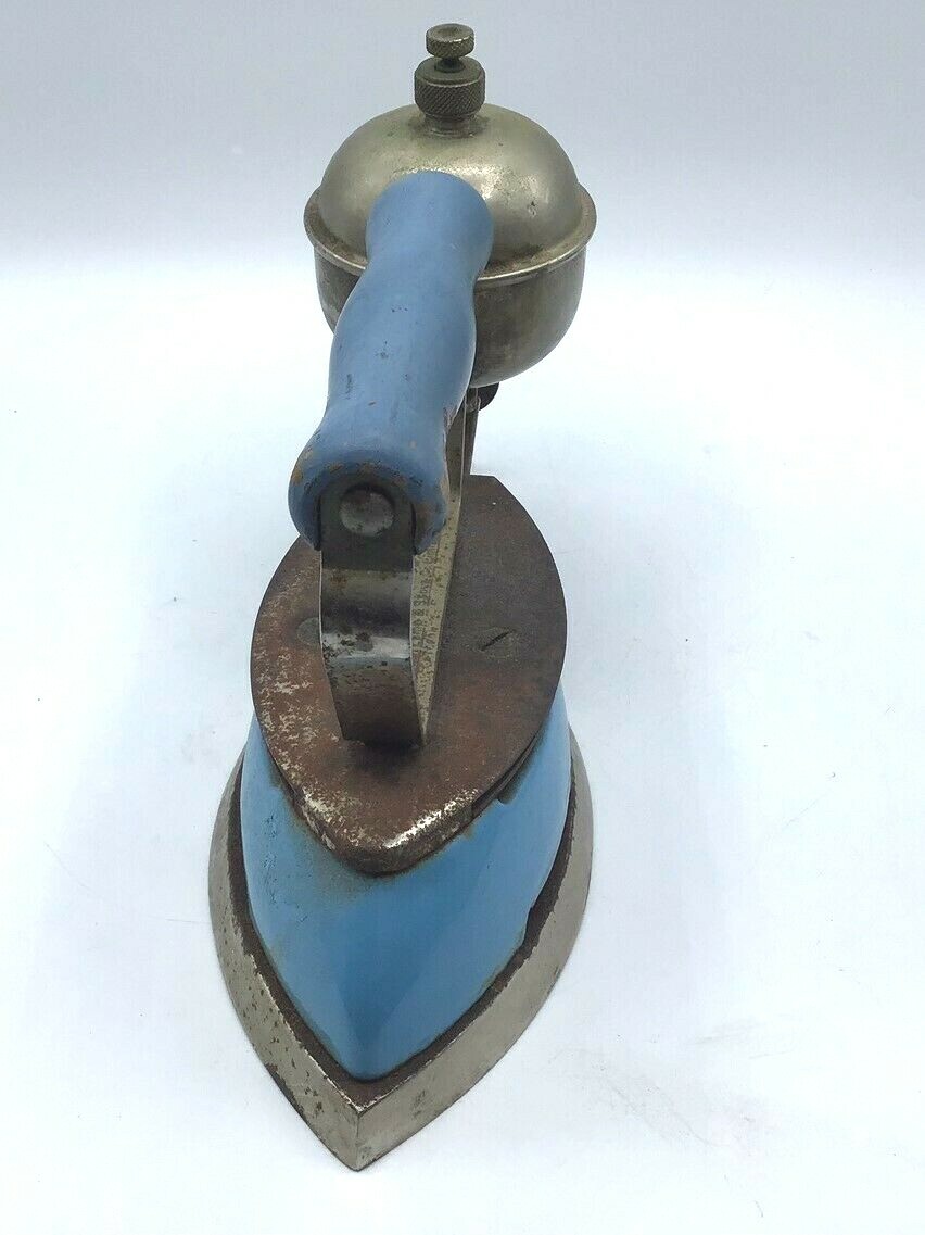 1930’s Coleman SAD Iron Model 4-A Antique Blue Enamel Lite Gas Heating