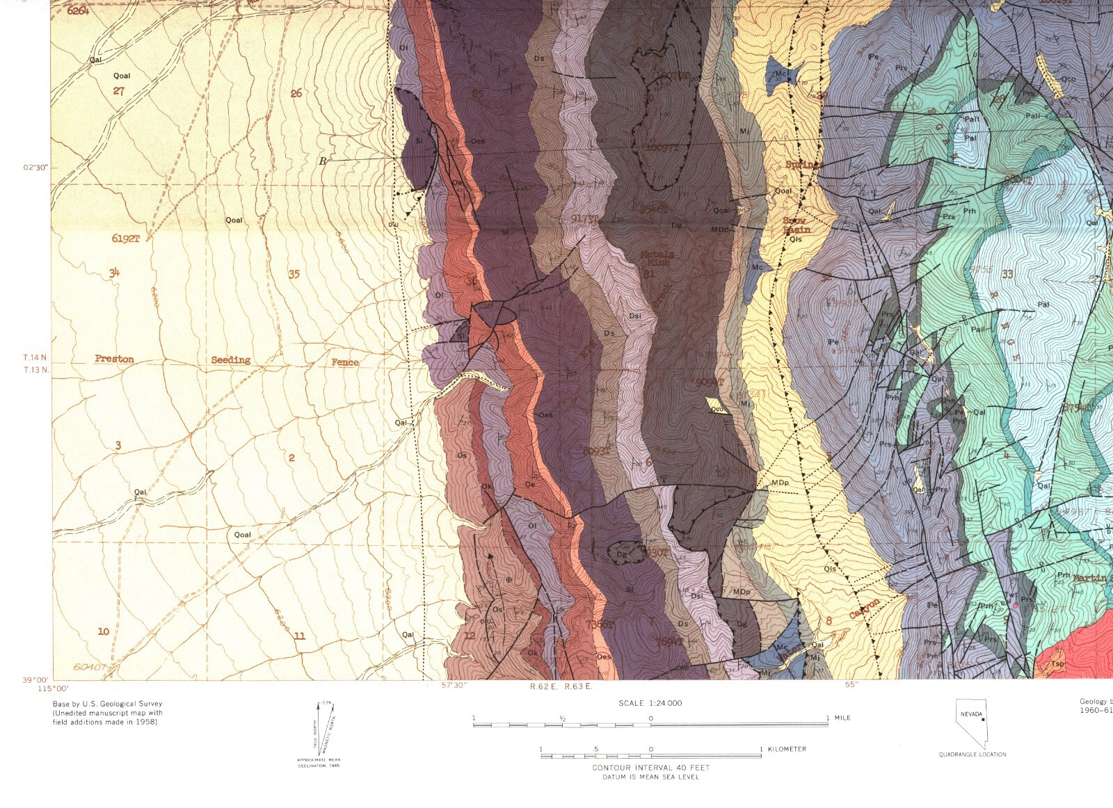 USGS Geologic Map: Ely 3 SW Quadrangle, White Pine County, Nevada