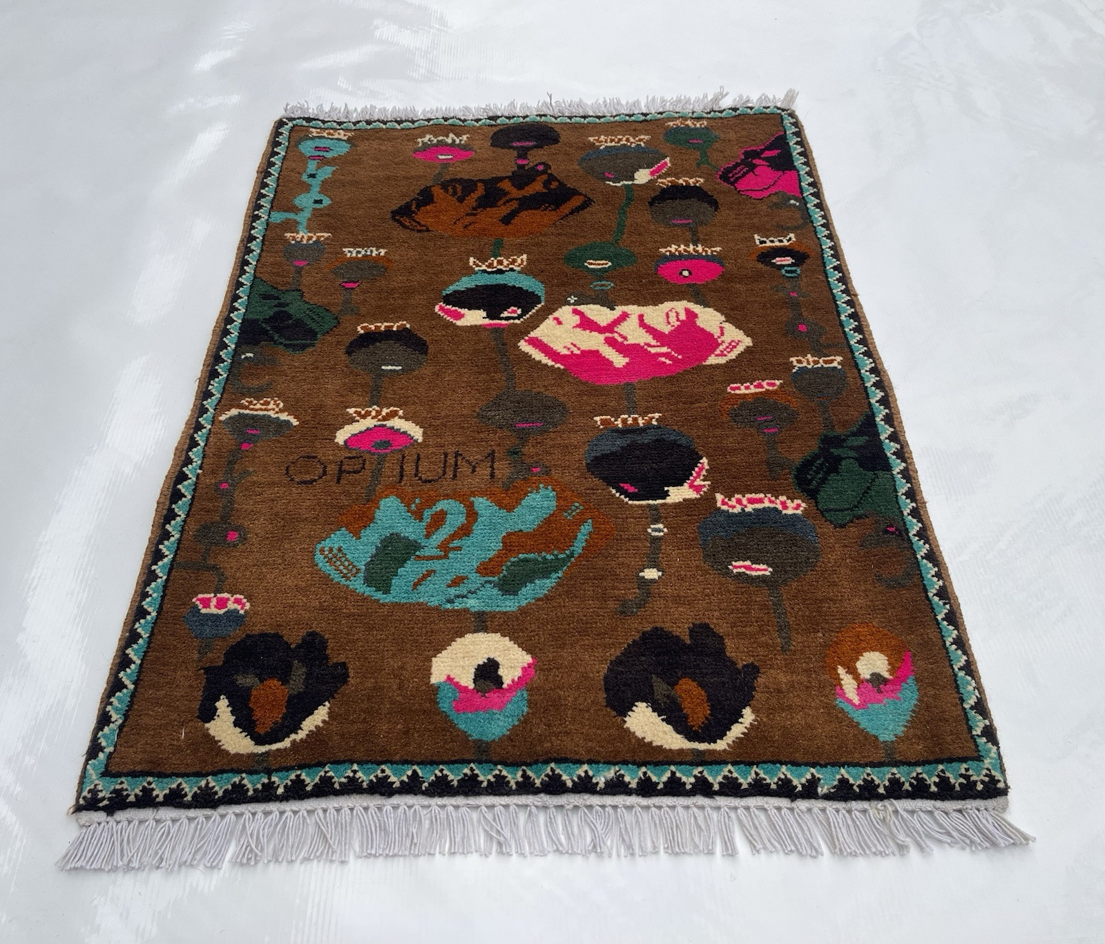 83×61 CM TRADITIONAL AFGHAN WAR RUG Beautifully Made Mini rug Handicrafts #313