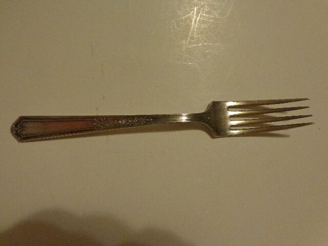 Antique Silverplate Oneida Tudor Plate Fork Community Made 1927 Mary Stuart
