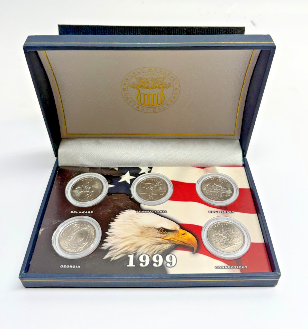 Vtg 1999 Mint State Quarter Collection 5-Coin Set World Reserve MonetaryExchange