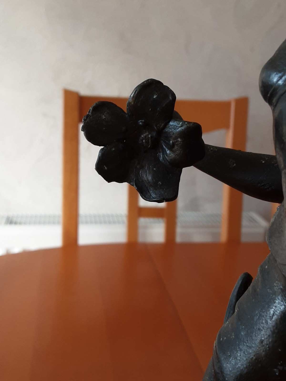 A pair of antique French cast spelter statuettes, “Le Matin et Le Soir”