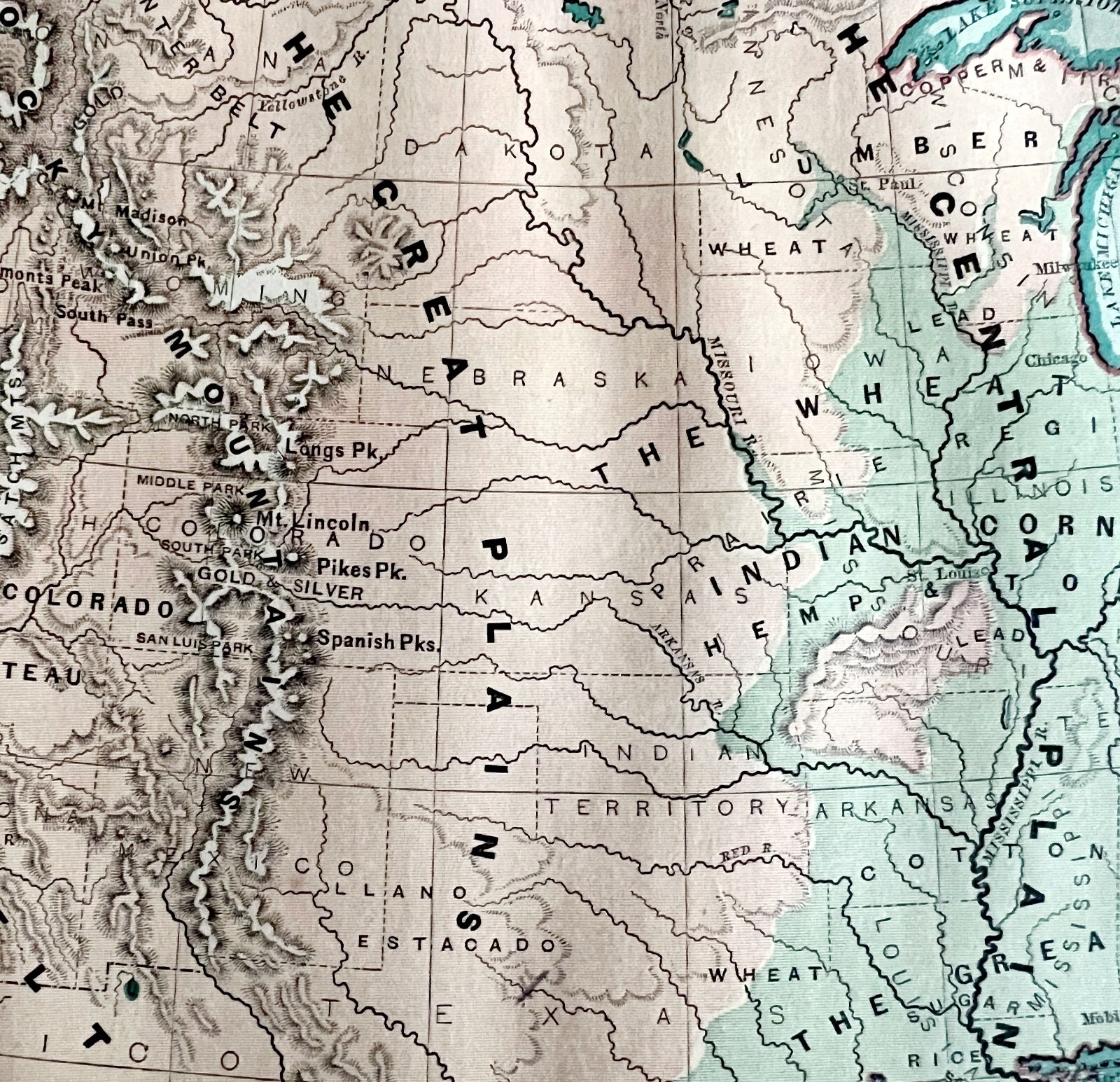 1879 Map United States Victorian Atlas Harpers Geography 1st Edition DWAA9
