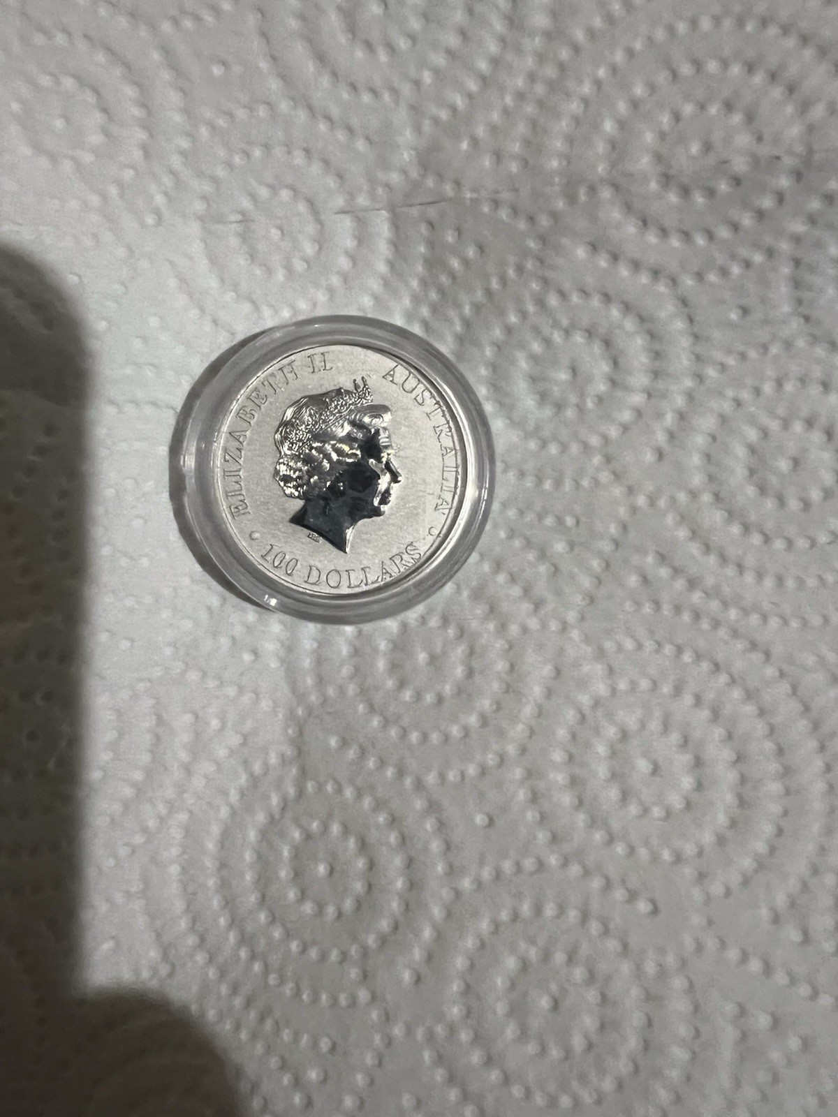 2015 Australia Perth mint one ounce platinum coin. Rare platypus. BU in cap.