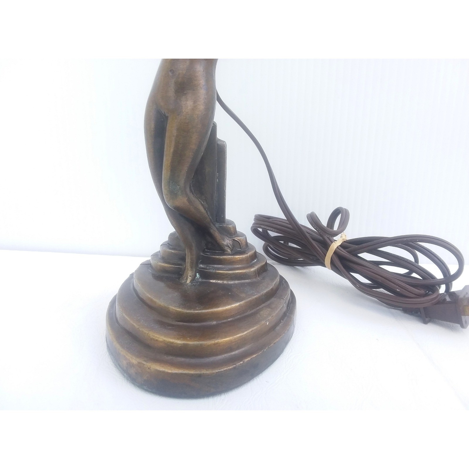 Art Deco Frankart Nuart Chandler II Lamp Nude Woman Winged Victory no Fan