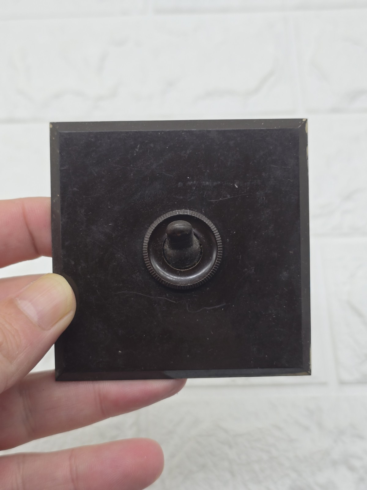Art Deco Light Switch Plate Toggle Brown Bakelite 5/8amp 1 Way GEC Landor C1930s