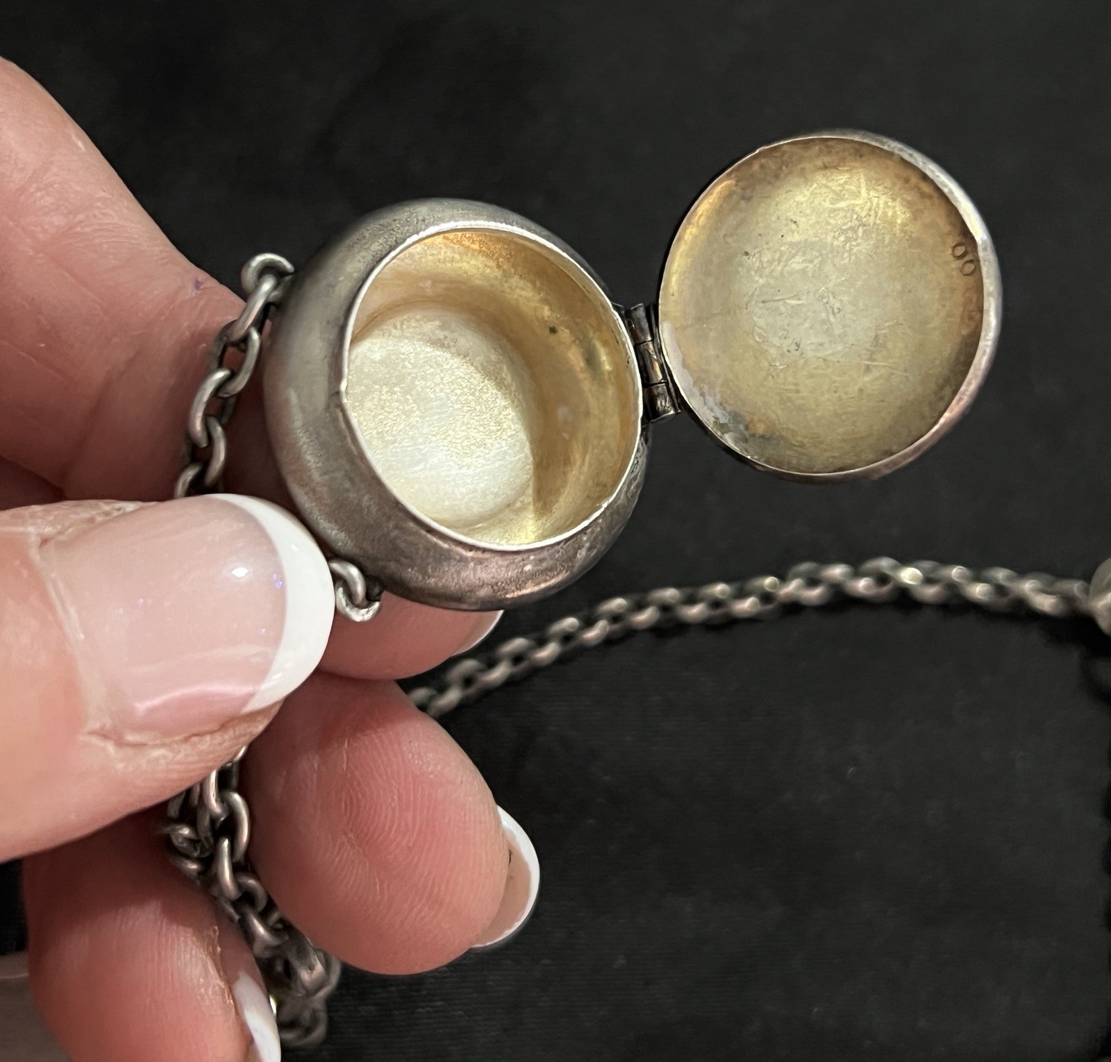 ANTIQUE VICTORIAN STERLING SILVER CHATELAINE FROM 19 CENTURY LARGE UNIQUE AS IS
