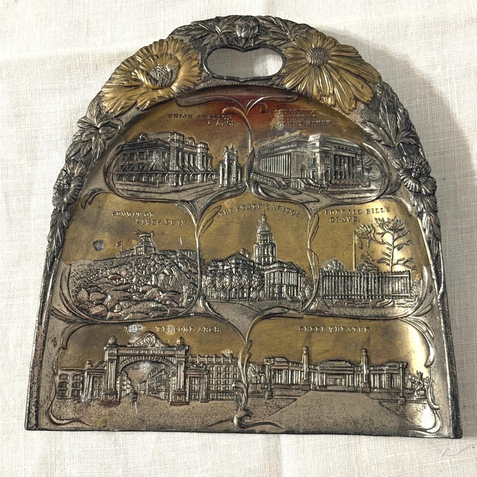 Antique Denver Colorado Souvenir Crumb Tray A.B.C. & Co Japan Landmarks