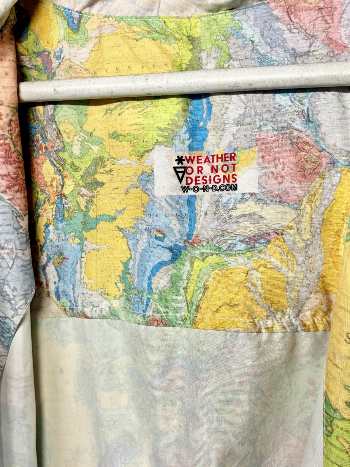 Geologic Map of the US Shirt! One of a kind! 3XL – Button Shirt
