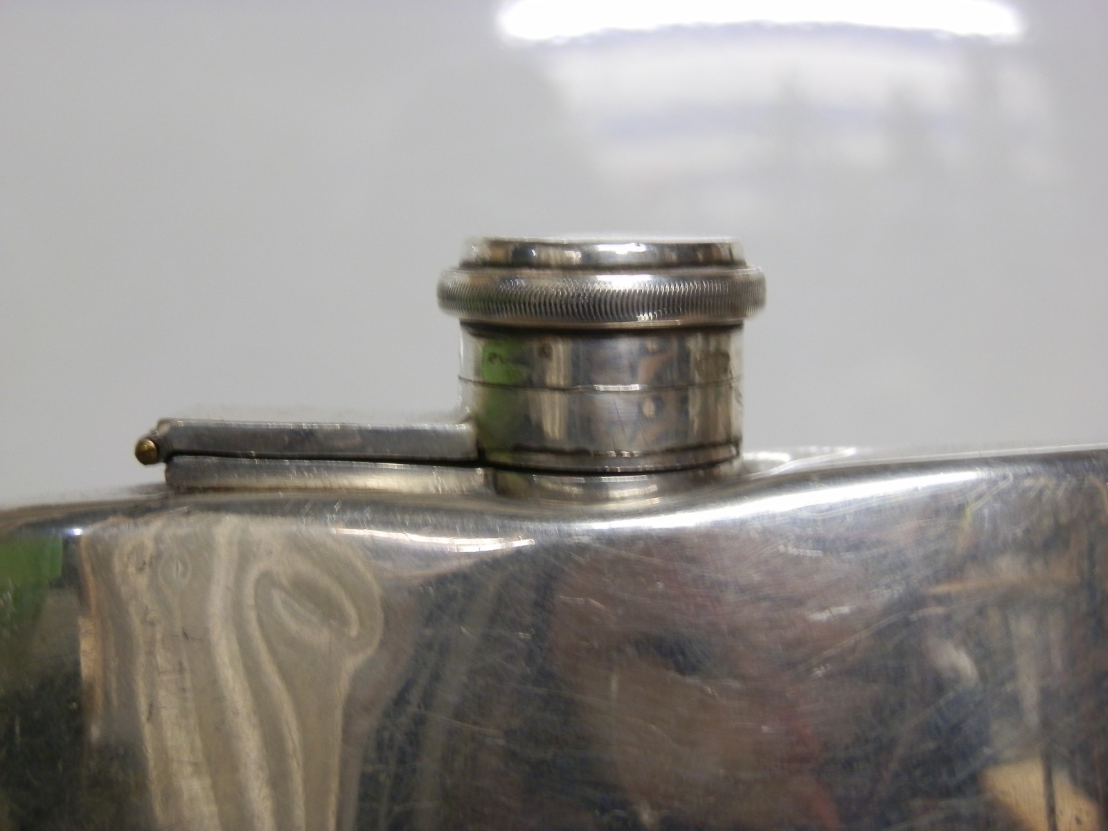 Antique Large (3/4 pint), Silver Plate, Harrods Flask With Removable Drinker.