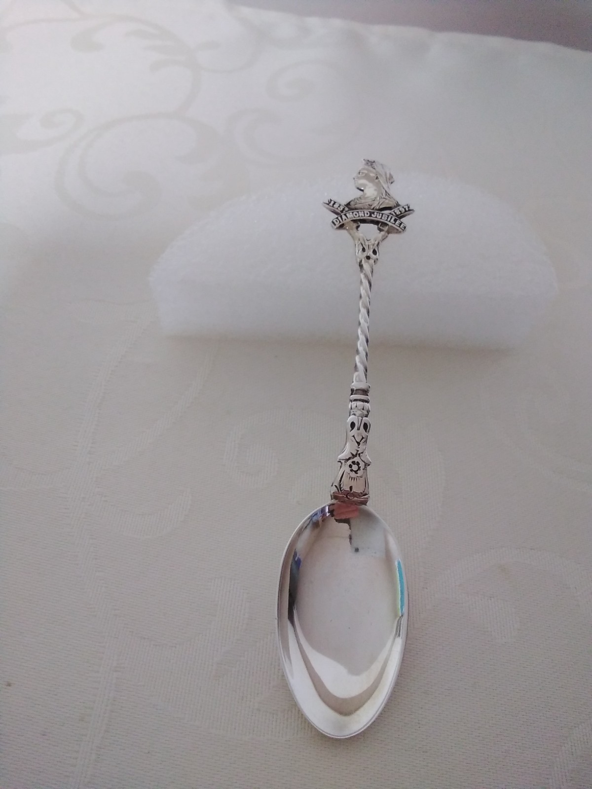 10.1g Queen Victoria Commemorative Sterling Silver Spoon 1895 Birmingham