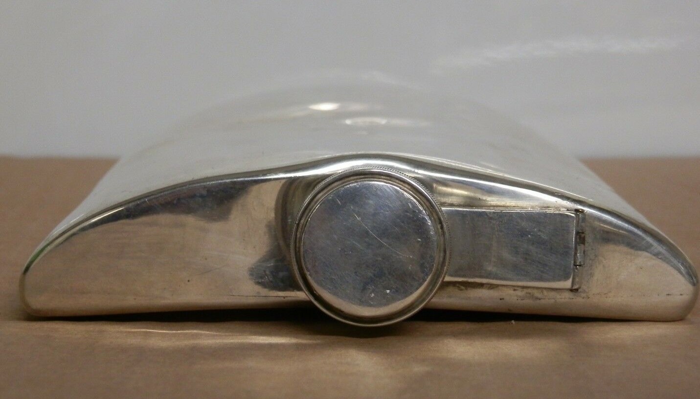 Antique Large (3/4 pint), Silver Plate, Harrods Flask With Removable Drinker.