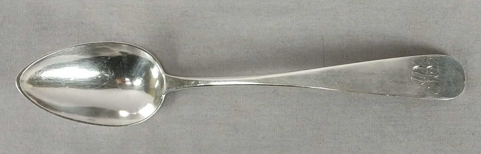 Joseph Shoemaker Philadelphia Coin Silver 9 5/8 Inch Spoon C. 1793-1829