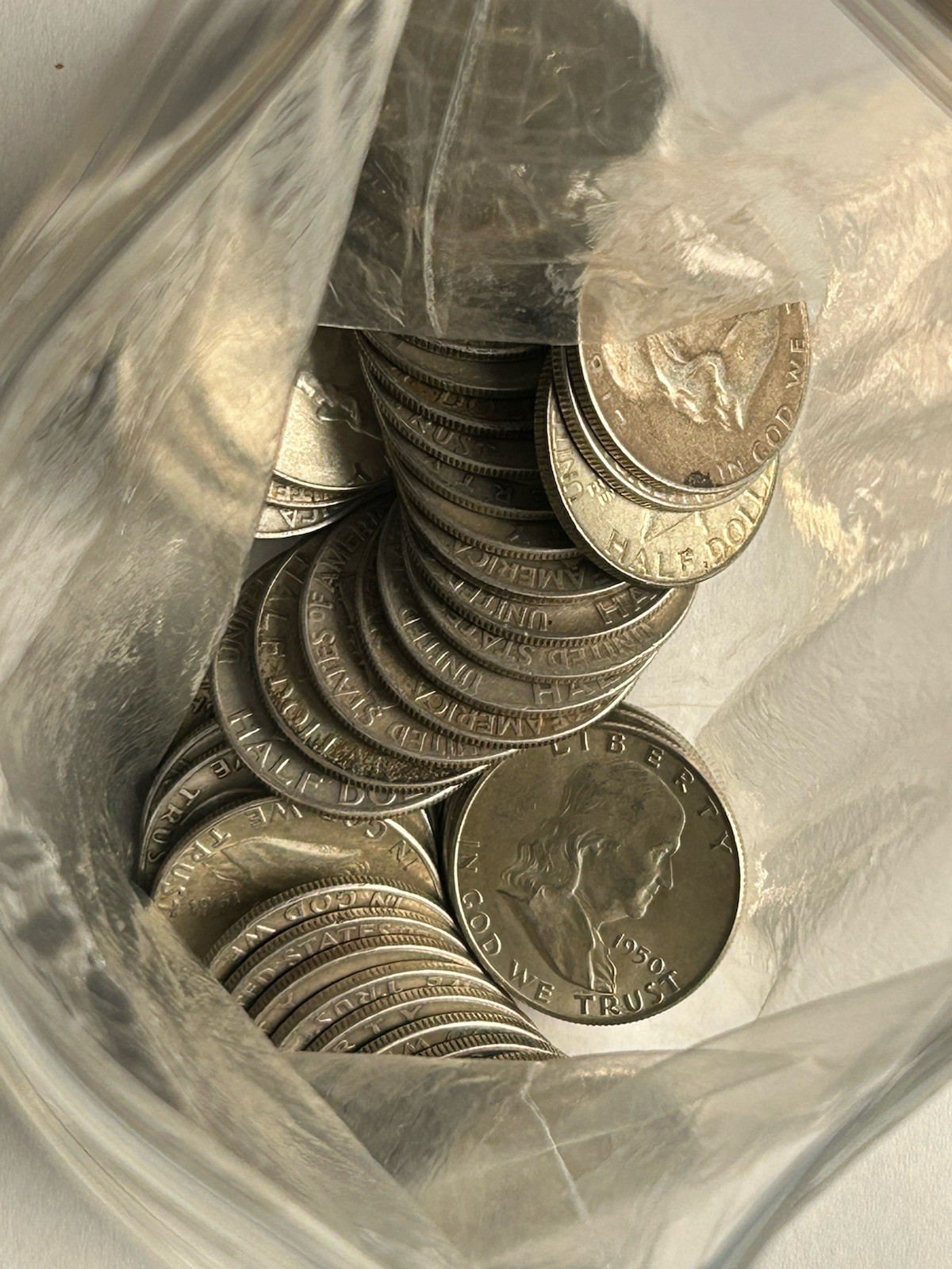 Bulk Lot Five Pcs Franklin Half D0IIar C0IIectible C0.ins