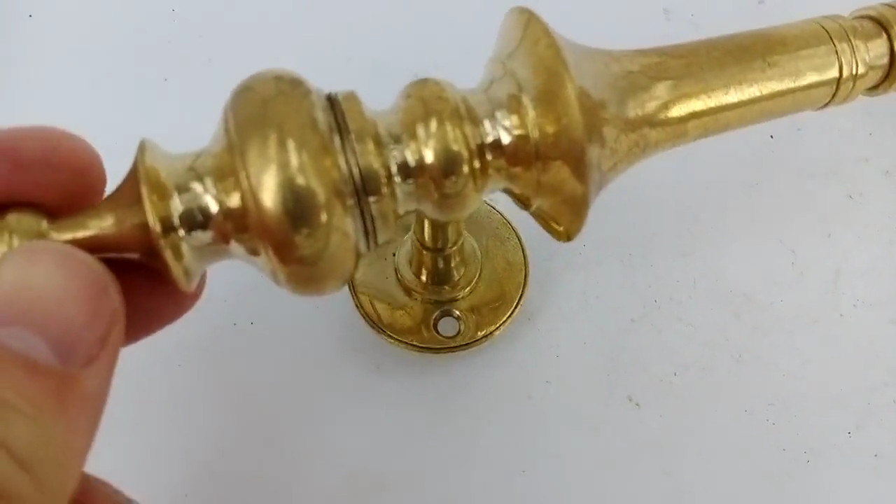 Large SPUN Brass Door Pull Handle – 30cm (12″) Vintage Style Solid Brass GRAB